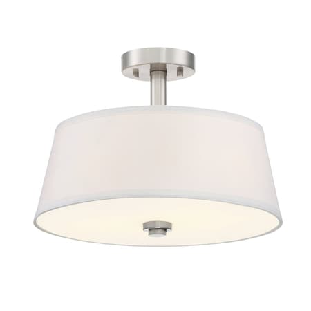 Designers Fountain 15In Studio 2-Light Satin Platinum Interior Ceiling Light Semi Flush Mount 88511-SP